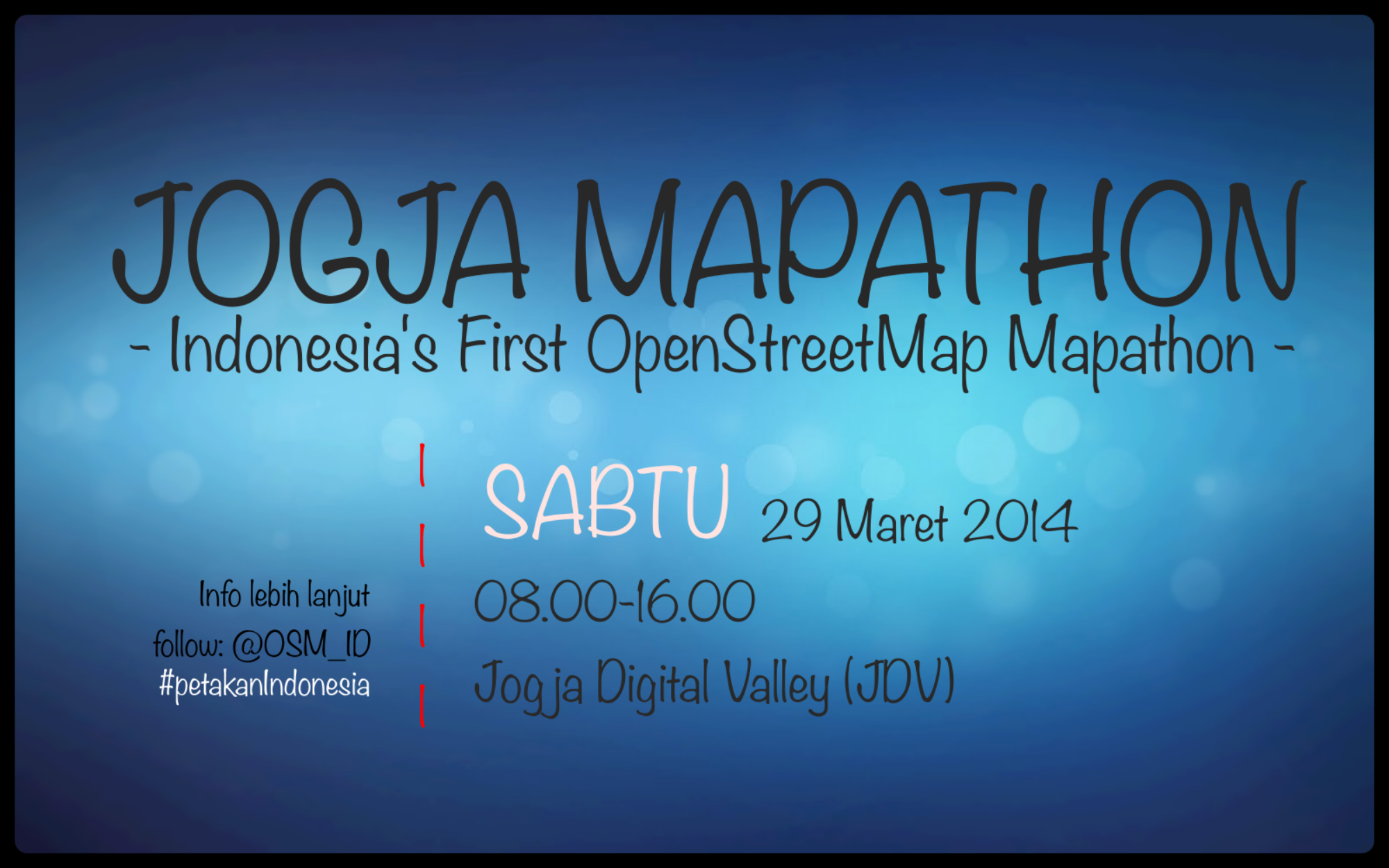 INFO KEGIATAN: Jogja Mapathon, OpenStreetMap Mapathon Pertama di Indonesia