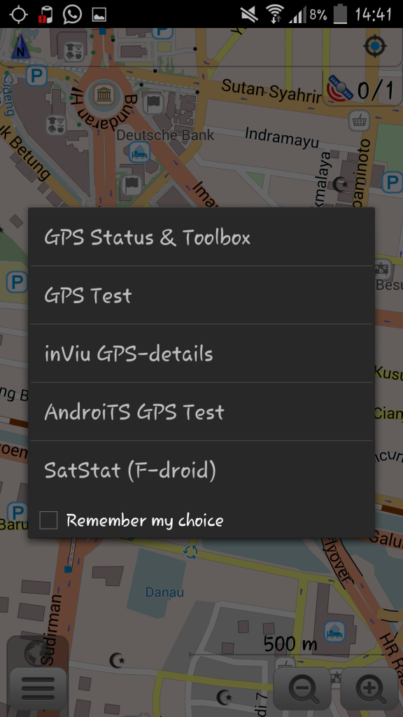 Tampilan GPS Status