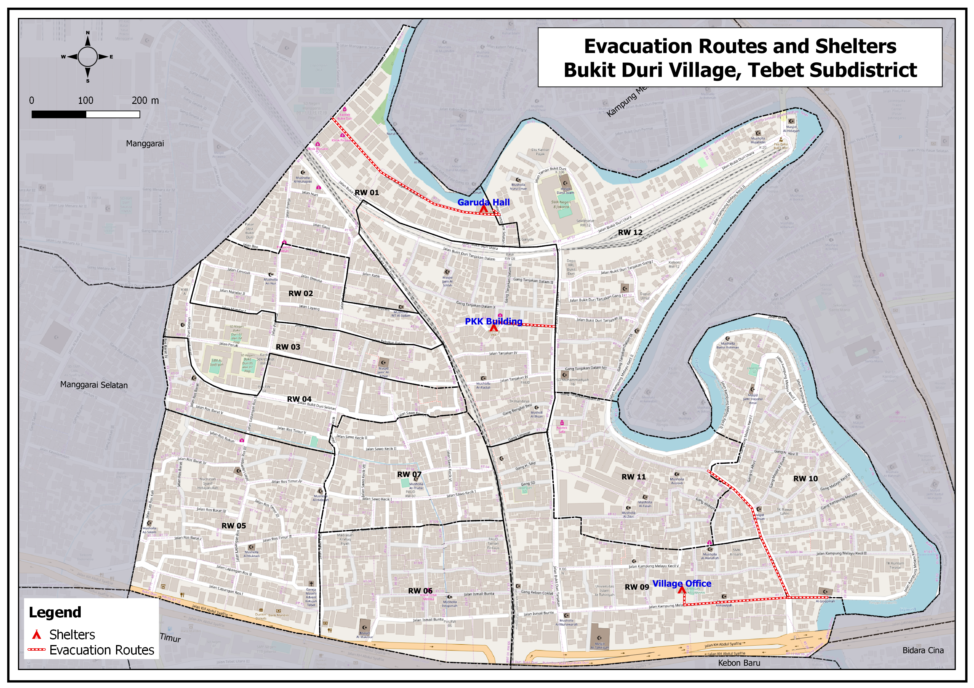 Memetakan Batas Wilayah dan Rute Evakuasi untuk Program InAWARE – BNPB dan Pacific Disaster Centre